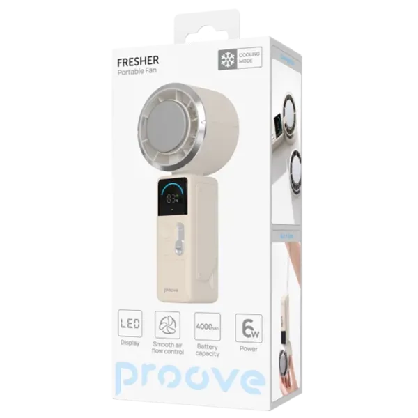 Ventilator Proove Fresher 6 W / Portabil / Beige photo 4