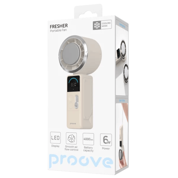 Ventilator Proove Fresher 6 W / Portabil / Beige photo 4