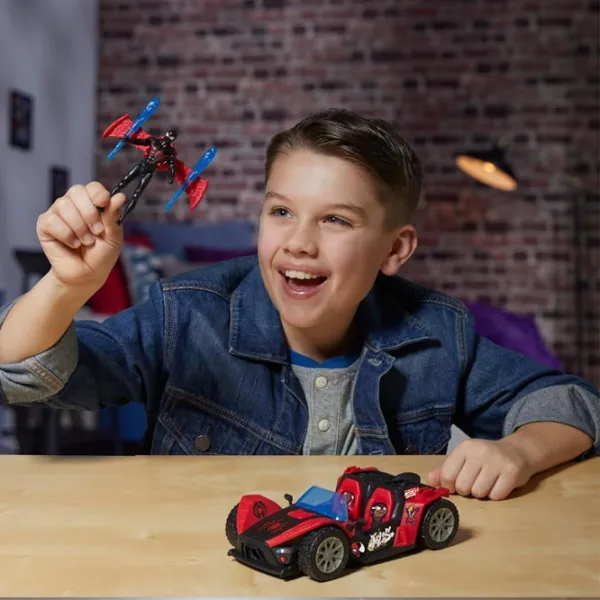 Игровой набор Hasbro Marvel Spider mobile and Miles Morales G0736 4+ / Красный Черный photo 6