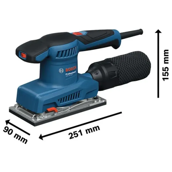 Șlefuitor Bosch GSS 20-18 A Cu vibrații / 200 W / Blue photo 3