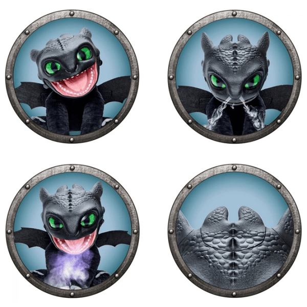 Jucărie interactivă Real FX How to Train Your Dragon Toothless Puppetronic HTTYD100101 6+ / Green Black photo 4