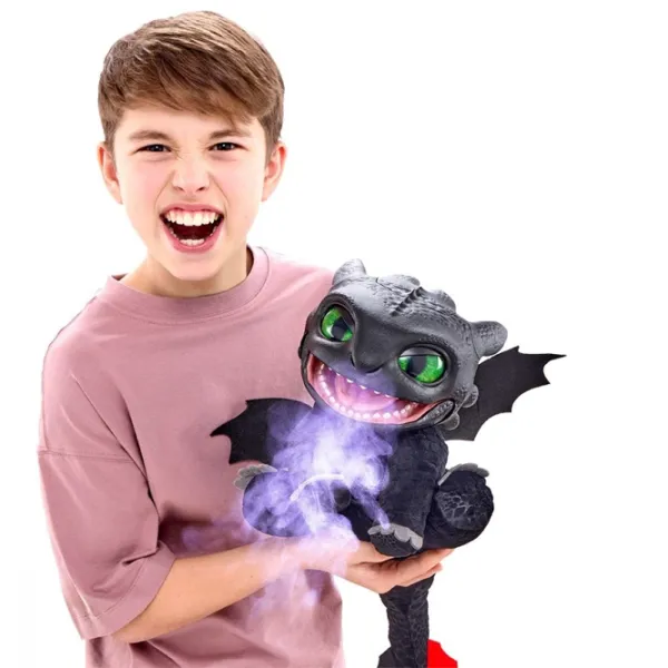 Jucărie interactivă Real FX How to Train Your Dragon Toothless Puppetronic HTTYD100101 6+ / Green Black photo 5