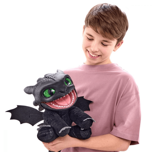 Jucărie interactivă Real FX How to Train Your Dragon Toothless Puppetronic HTTYD100101 6+ / Green Black photo 6