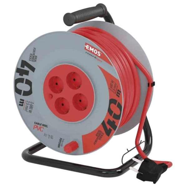 Удлинитель на катушке EMOS P09240M 40 м Красный photo 1
