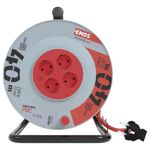 Удлинитель на катушке EMOS P09240M 40 м Красный photo 2
