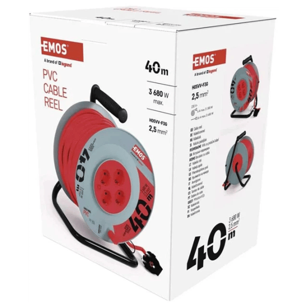 Удлинитель на катушке EMOS P09240M 40 м Красный photo 6