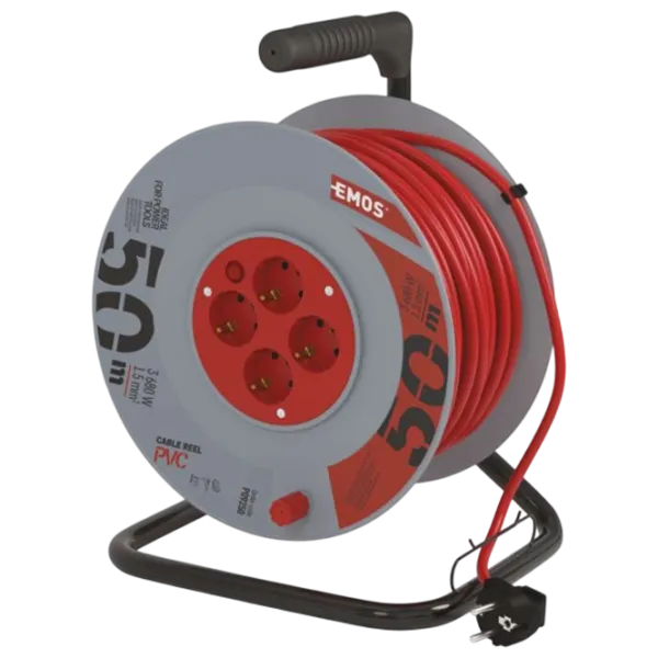 Удлинитель на катушке EMOS P09250 50 м Красный photo 1