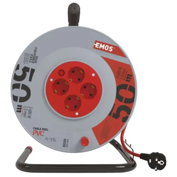 Удлинитель на катушке EMOS P09250 50 м Красный photo 2