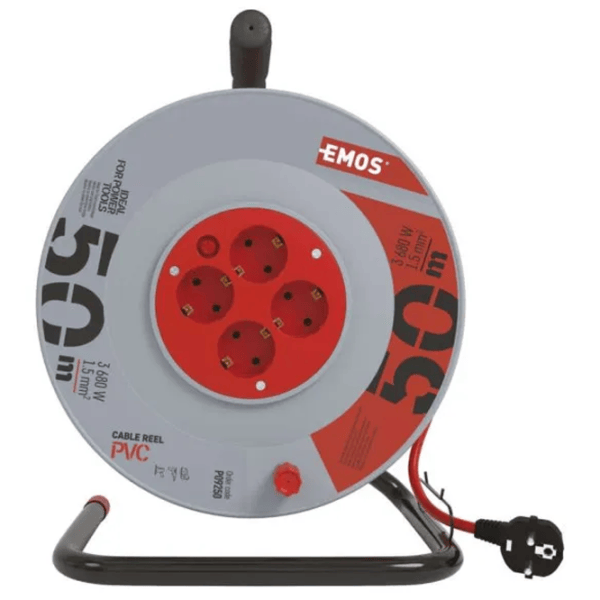 Удлинитель на катушке EMOS P09250 50 м Красный photo 2
