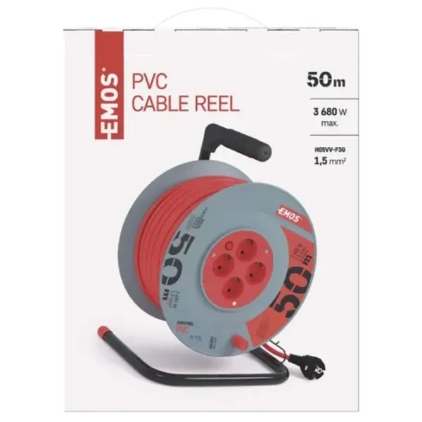 Удлинитель на катушке EMOS P09250 50 м Красный photo 6