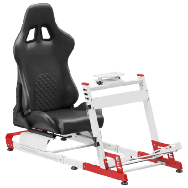 Scaun Gaming LUMI Racing Simulator Cockpit Red White photo 1