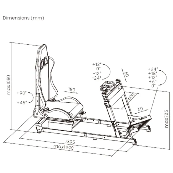 Scaun Gaming LUMI Racing Simulator Cockpit Red White photo 11
