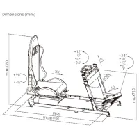 Scaun Gaming LUMI Racing Simulator Cockpit Red White photo 11