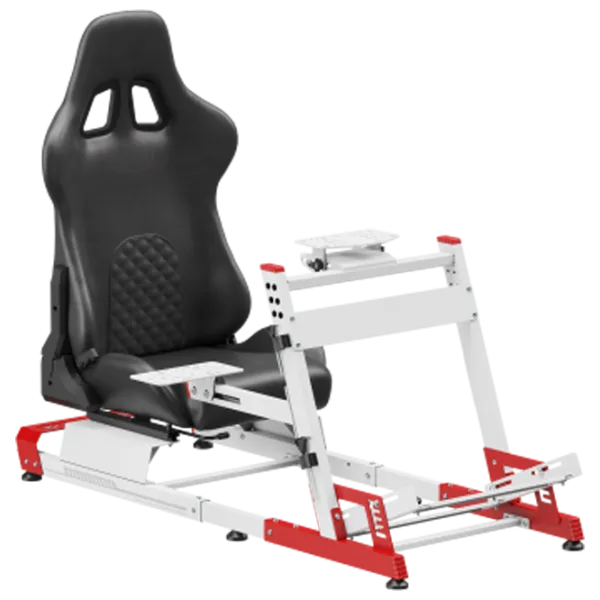 Scaun Gaming LUMI Racing Simulator Cockpit Red White photo 1