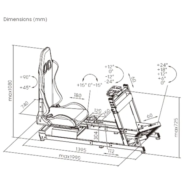 Scaun Gaming LUMI Racing Simulator Cockpit Red White photo 11