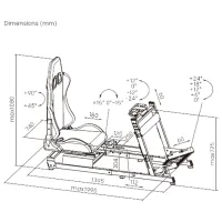 Scaun Gaming LUMI Racing Simulator Cockpit Red White photo 11