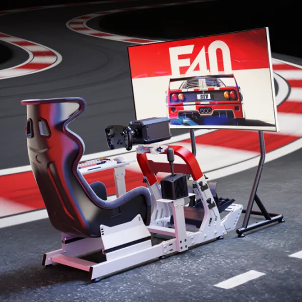 Игровое кресло LUMI Racing Simulator Cockpit Красный Белый photo 3