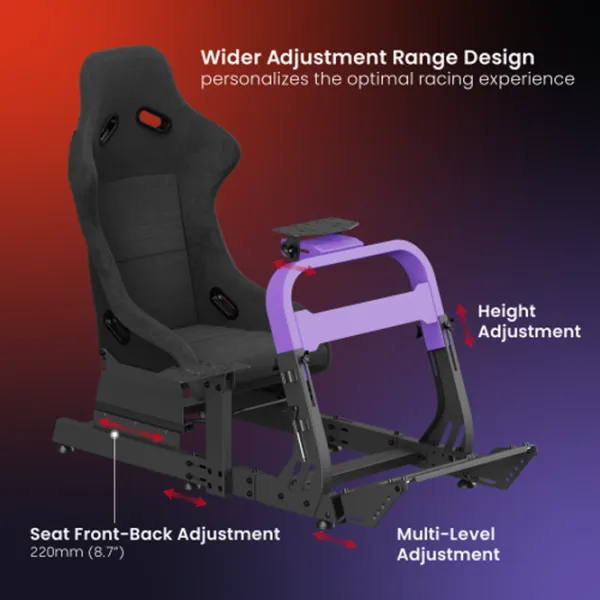 Игровое кресло LUMI Racing Simulator Cockpit Красный Белый photo 3