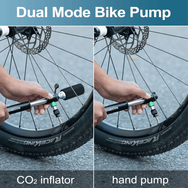 Pompă pentru biciclete Rockbros CO2 bicycle pump Black Gray photo 4