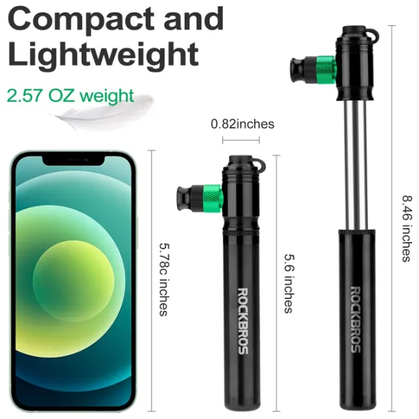 Pompă pentru biciclete Rockbros CO2 bicycle pump Black Gray photo 5