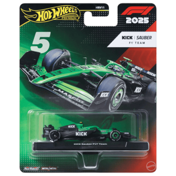 Машинка Mattel Premium Kick Sauber 2025 Formula 1® JKD89  / / Черный Зеленый photo 1