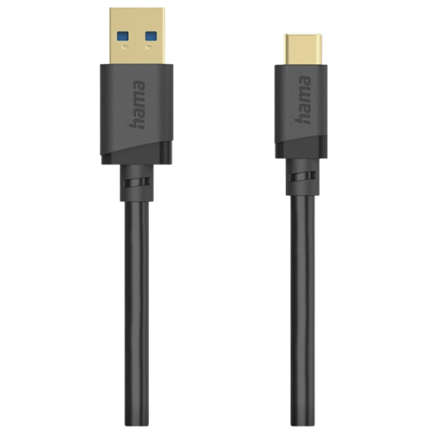 Кабель данных Hama USB Type-C + USB Type-A 0.75 м / Черный photo 1