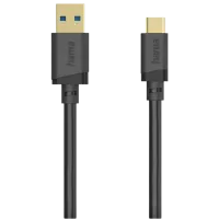 Cablu de date Hama USB Type-C + USB Type-A 0.75 m / Black