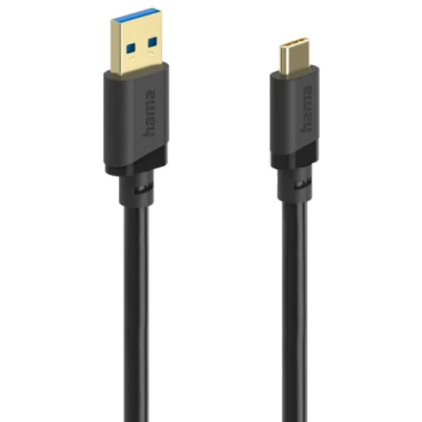 Кабель данных Hama USB Type-C + USB Type-A 0.75 м / Черный photo 2
