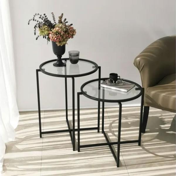 Set măsuțe de cafea Trendy S412 GTR000851 Black photo 3