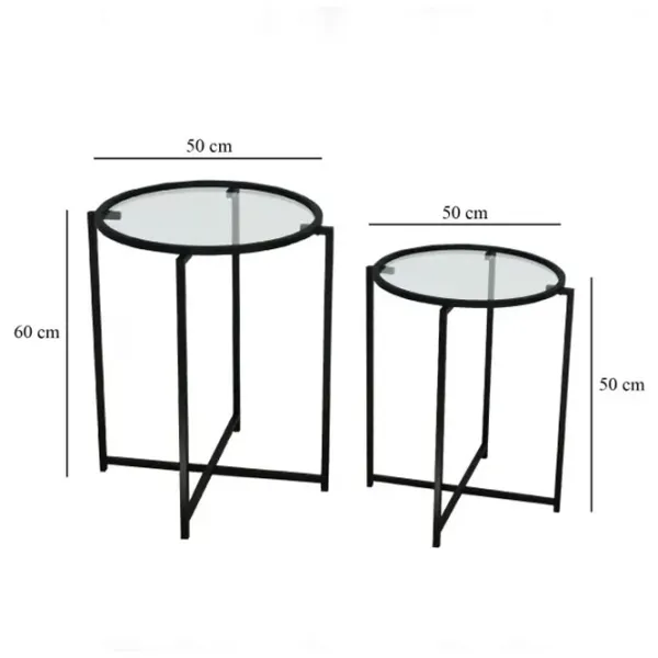 Set măsuțe de cafea Trendy S412 GTR000851 Black photo 8