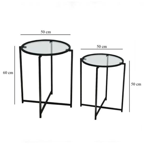 Set măsuțe de cafea Trendy S412 GTR000851 Black photo 8