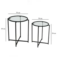 Set măsuțe de cafea Trendy S412 GTR000851 Black photo 8