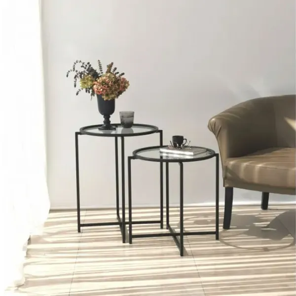 Set măsuțe de cafea Trendy S412 GTR000851 Black photo 9