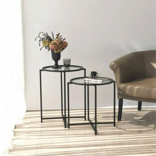 Set măsuțe de cafea Trendy S412 GTR000851 Black photo 9