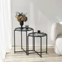 Set măsuțe de cafea Trendy S412F GTR000852 Black photo 2