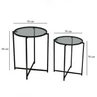 Set măsuțe de cafea Trendy S412F GTR000852 Black photo 9