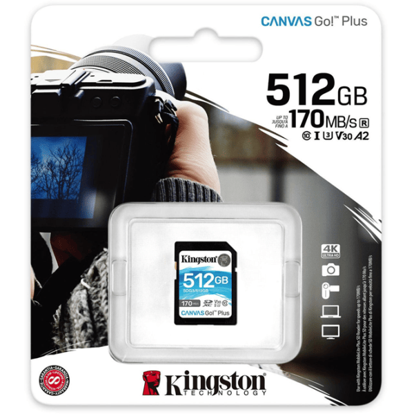 Card memorie Kingston Canvas Go! Plus 512 GB SD / UHS-I (U3) photo 3