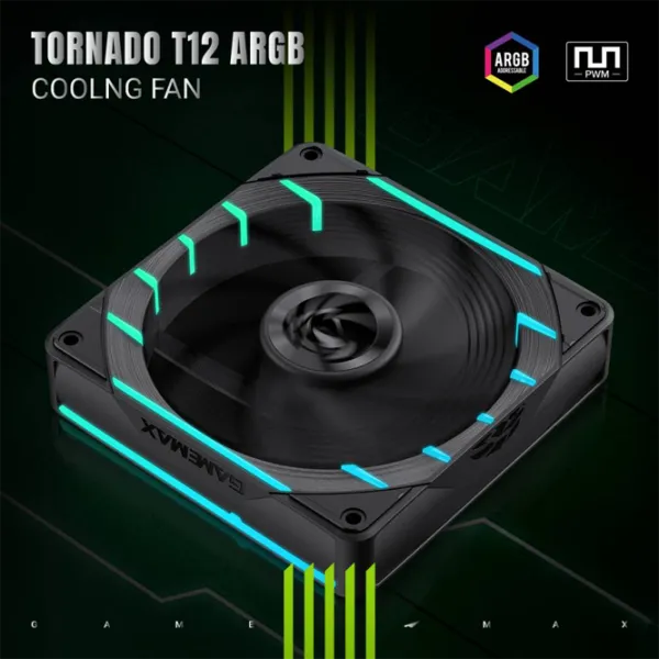 Вентилятор для корпуса Gamemax Tornado T12 Гидродинамический / 2200 об/мин photo 6