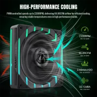 Ventilator de carcasă Gamemax Tornado T12 Hidrodinamic / 2200 rot/min photo 9