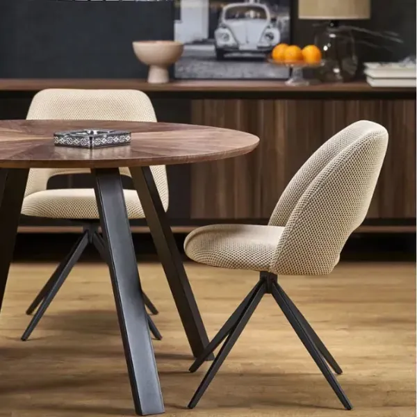 Scaun de bucătărie AG K546 Stofă/ Beige Black photo 7