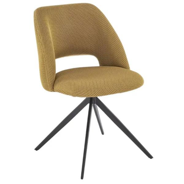 Scaun de bucătărie AG K546 Stofă/ Yellow Black photo 1