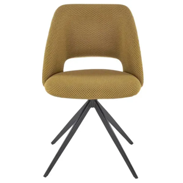 Scaun de bucătărie AG K546 Stofă/ Yellow Black photo 3