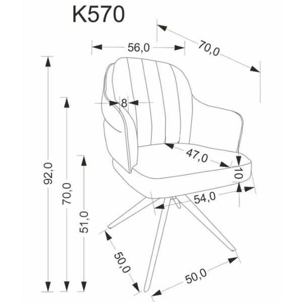 Scaun de bucătărie AG K570 Stofă/ Gray Black photo 2