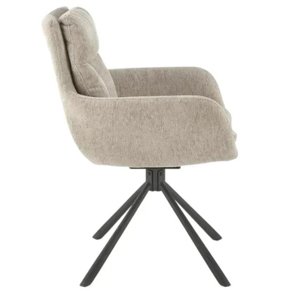 Scaun de bucătărie AG K495 Stofă/ Beige Black photo 3