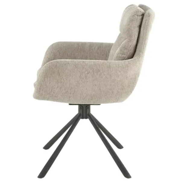 Scaun de bucătărie AG K495 Stofă/ Beige Black photo 4