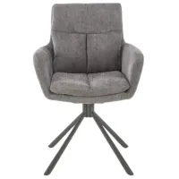 Scaun de bucătărie AG K495 Stofă/ Gray Black photo 3