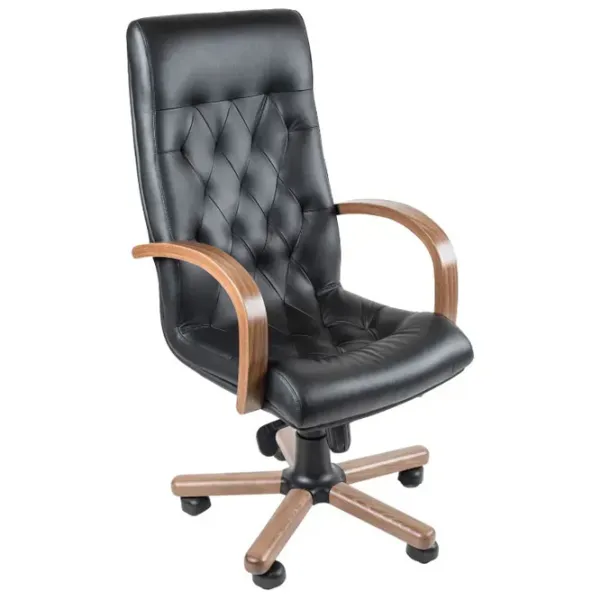 Fotoliu de birou AG Fidel Extra LE-A Piele naturală / Black Brown photo 1