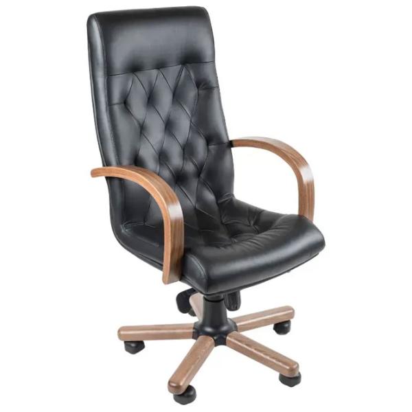 Fotoliu de birou AG Fidel Extra LE-A Piele naturală / Black Brown photo 1