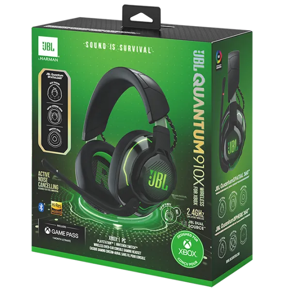 Наушники JBL Quantum 910X for XBOX Зеленый Беспроводные/ Игровой photo 10