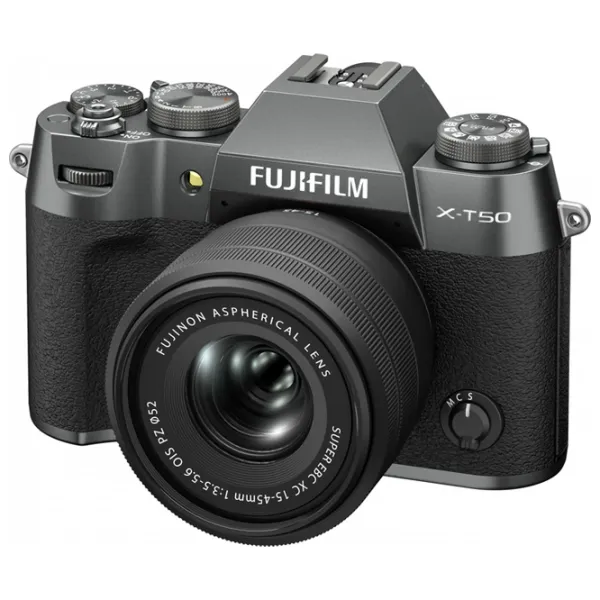 Фотоаппарат FujiFilm X-T50 15-45 mm  CMOS/ Угольно-серебристый photo 3